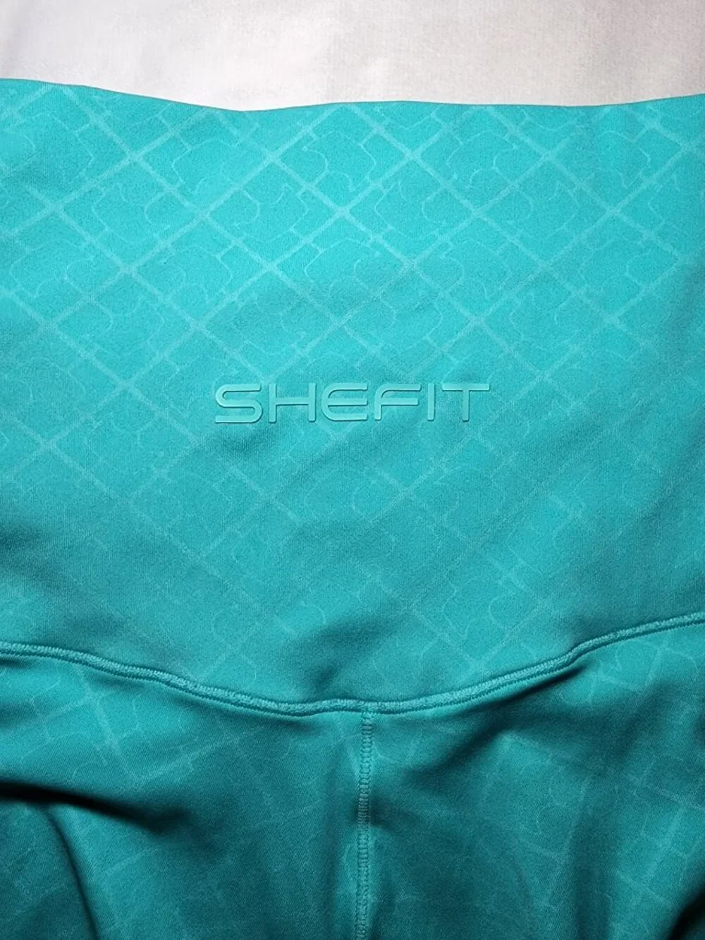 SHEFIT Teal High Waisted Leggings Medium Moisture Wicking Activewear - Picture 5 of 9